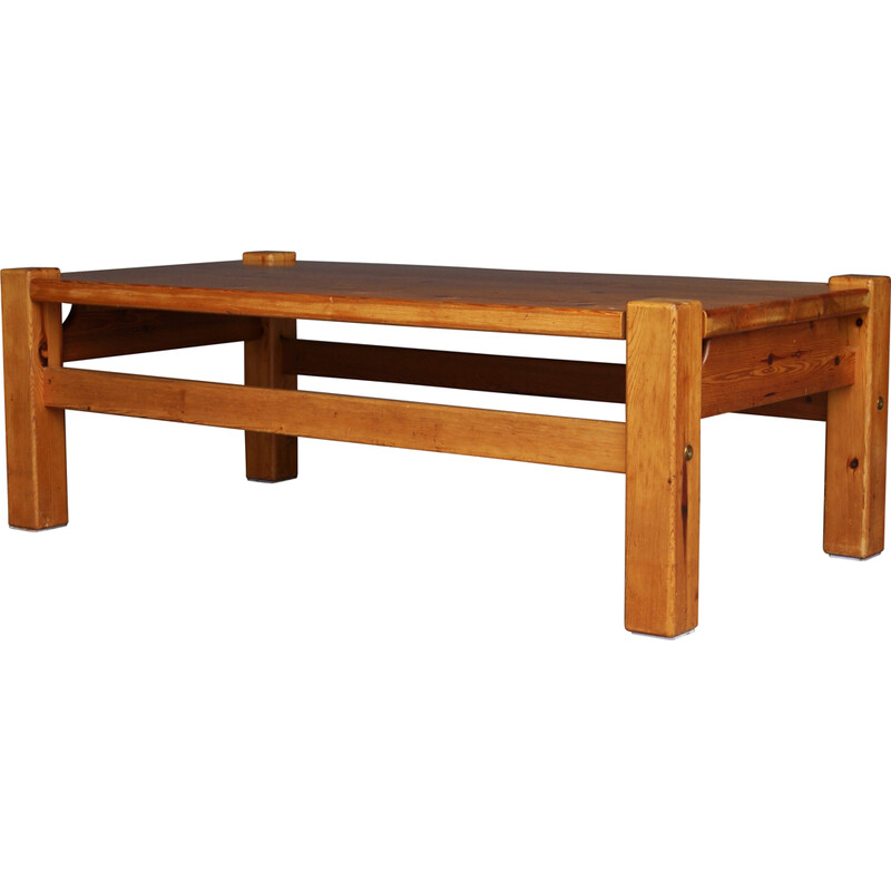 Vintage Scandinavian solid pine coffee table