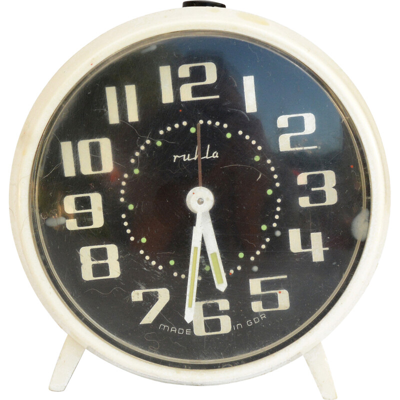 Vintage Ruhla mechanical alarm clock, Germany 1970s