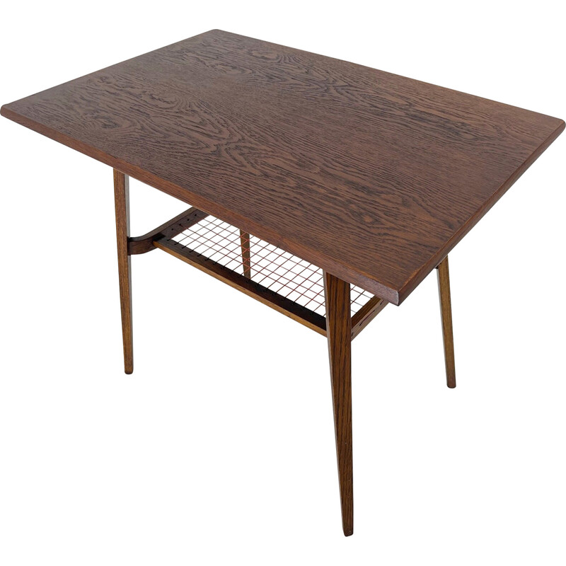 Vintage wooden coffee table, Czechoslovakia 1960s