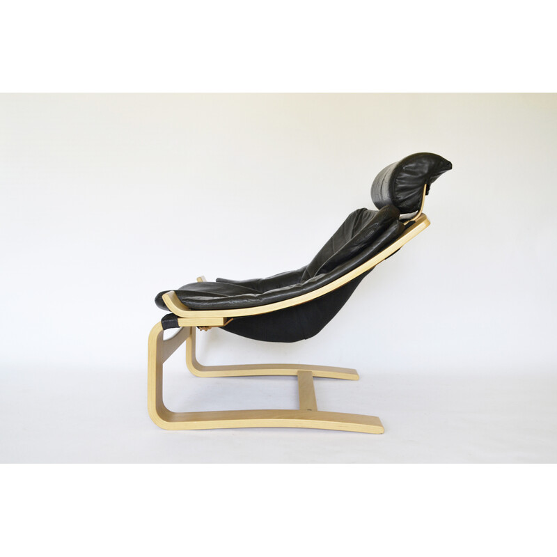 Vintage Kroken Leder Lounge Sessel von Åke Fribytter für Nelo Mobel, 1970