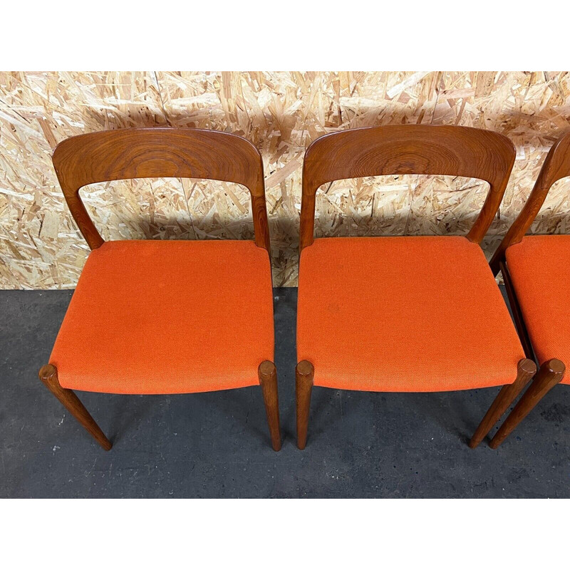 Conjunto de 4 cadeiras de teca vintage de Niels O. Möller para J.l. Moller's, 1960-1970