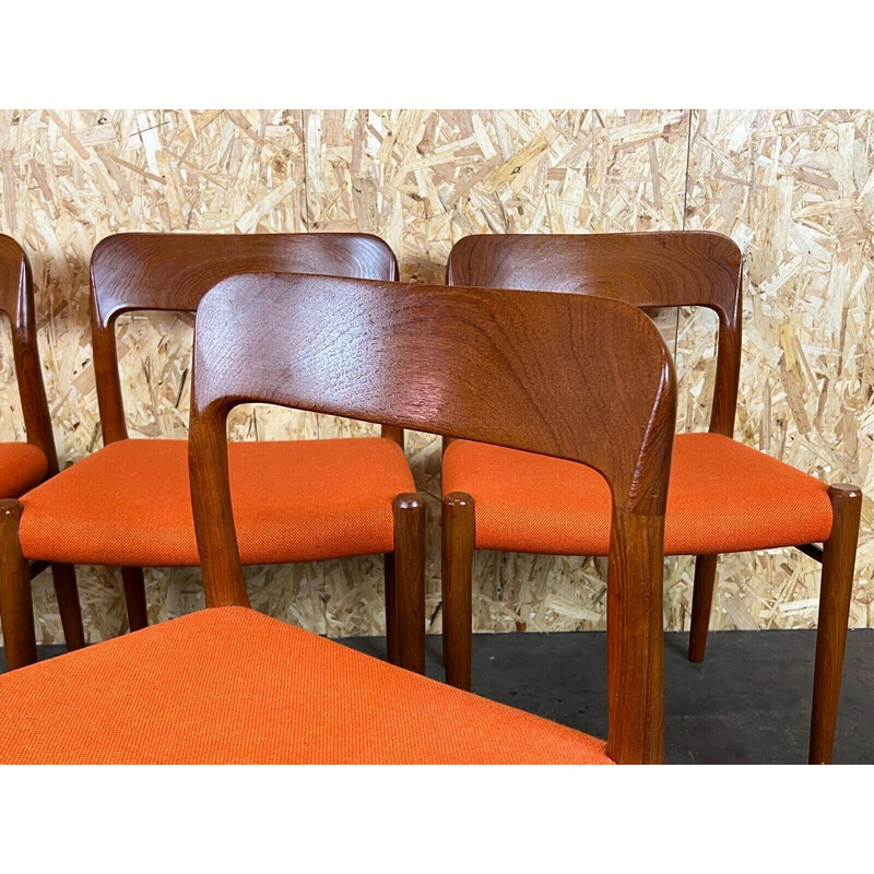 Juego de 4 sillas vintage de teca de Niels O. Möller para J.l. Moller's, 1960-1970