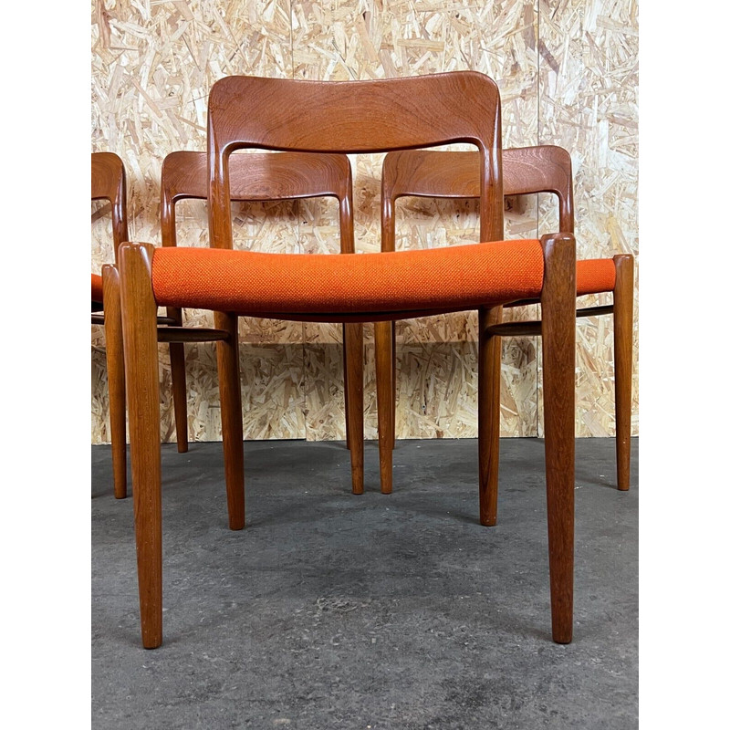 Ensemble de 4 chaises vintage en teck par Niels O. Möller pour J.l. Moller's, 1960-1970