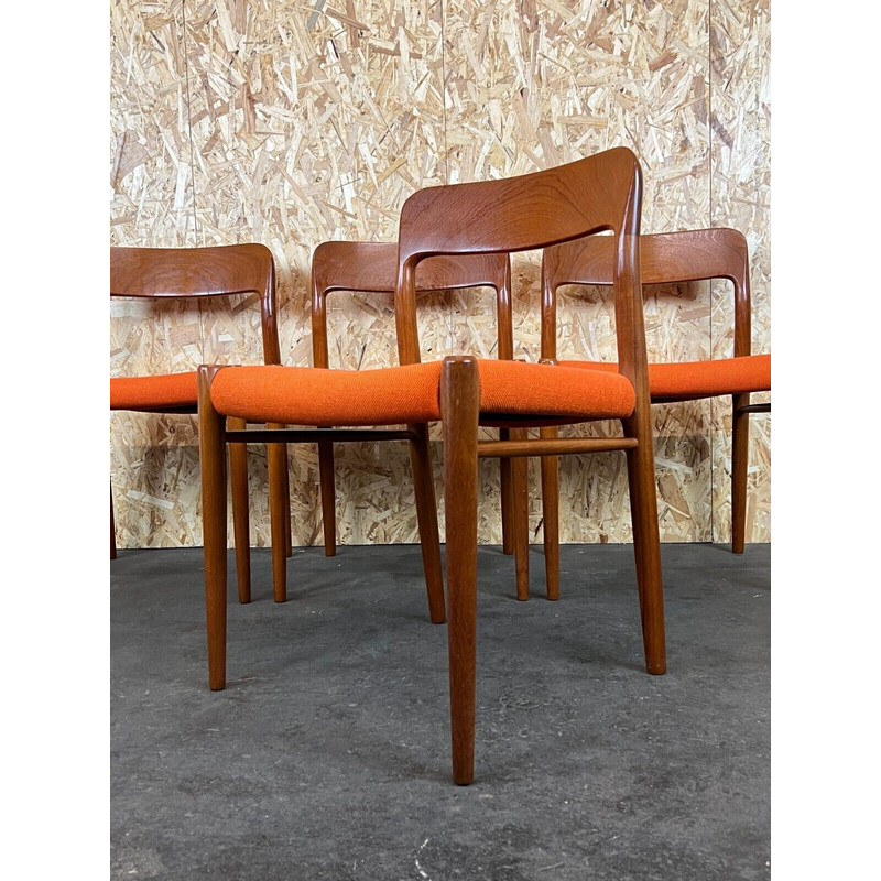 Set of 4 vintage teak dining chairs by Niels O. Möller for J.l. Moller's, 1960s-1970s