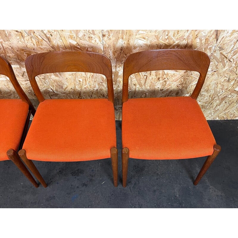 Set of 4 vintage teak dining chairs by Niels O. Möller for J.l. Moller's, 1960s-1970s