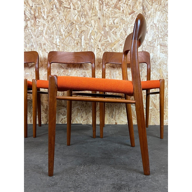 Set di 4 sedie vintage in teak di Niels O. Möller per J.l. Moller's, 1960-1970