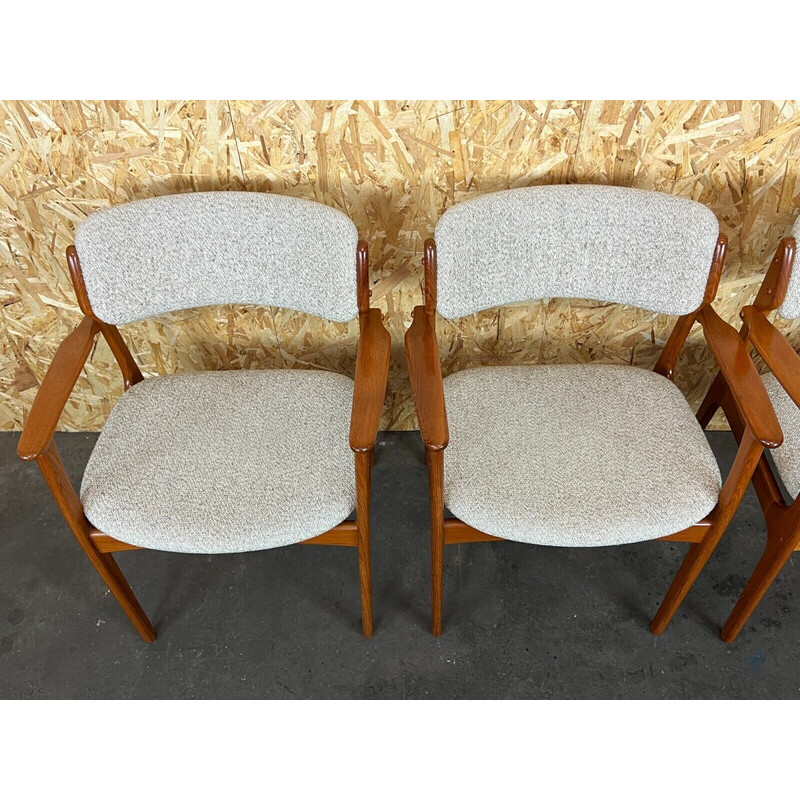 Juego de 4 sillas vintage de teca de Erik Buch para O.d. furniture, 1960-1970