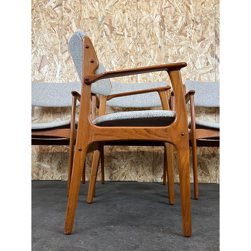 Set of 4 vintage teak dining chairs by Erik Buch for O.d. furniture, 1960s-1970s