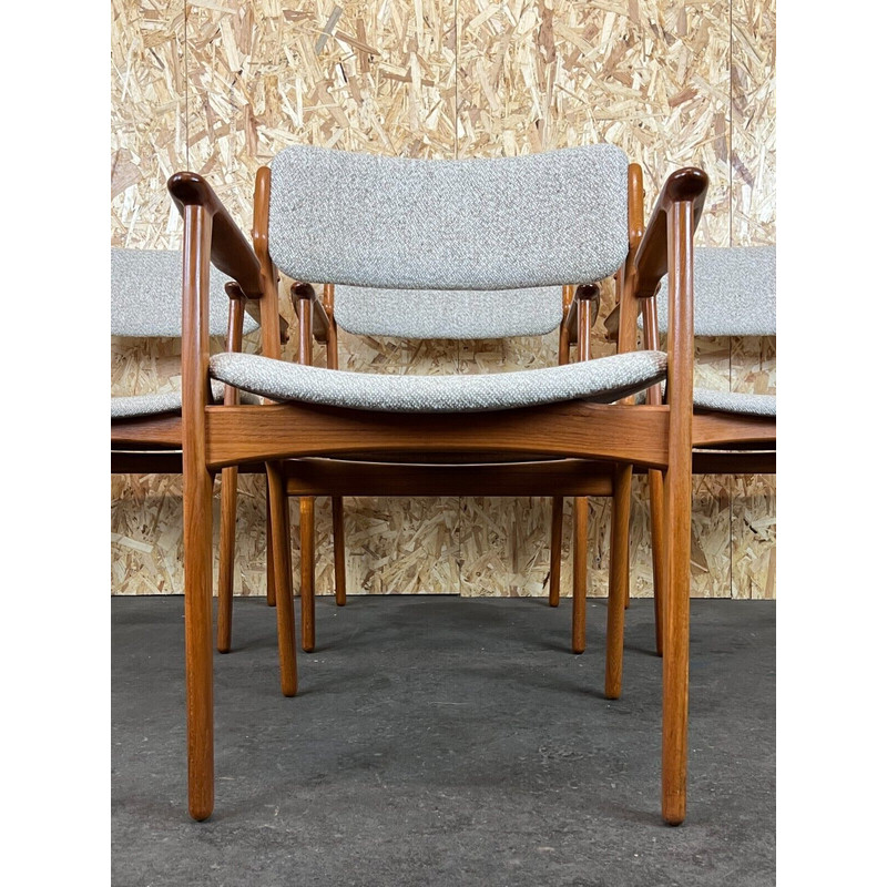 Juego de 4 sillas vintage de teca de Erik Buch para O.d. furniture, 1960-1970