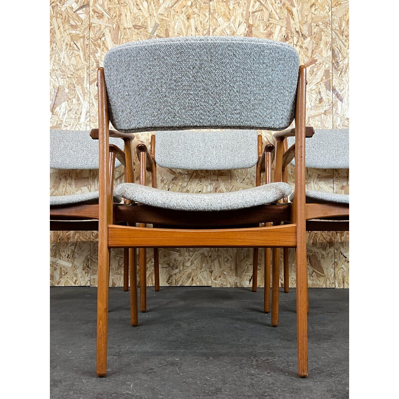 Ensemble de 4 chaises vintage en teck par Erik Buch pour O.d. furniture, 1960-1970