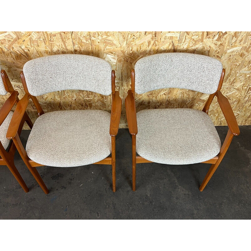 Set of 4 vintage teak dining chairs by Erik Buch for O.d. furniture, 1960s-1970s