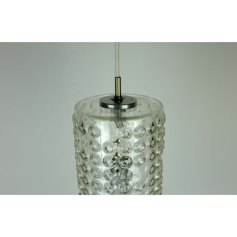 Vintage bubble glass pendant lamp by Rolf Krueger for Staff Leuchten, 1967