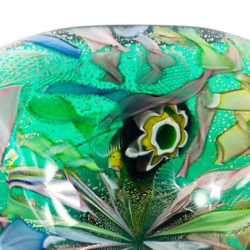 Vintage Murano glass ashtray by Dino Martens for Aureliano Toso, Italy 1950s