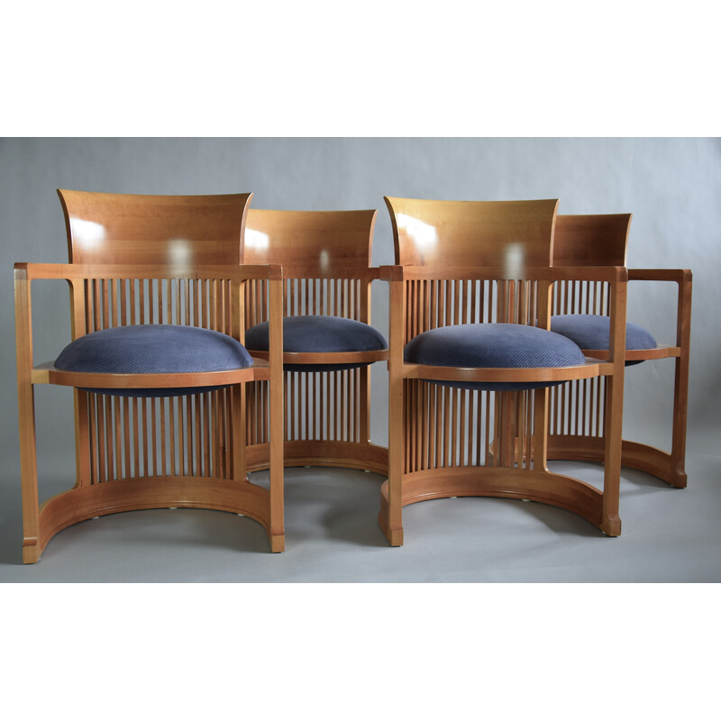 Holzsessel aus Fässern von Frank Lloyd Wright für Cassina, Italien 1980er-1990er Jahre