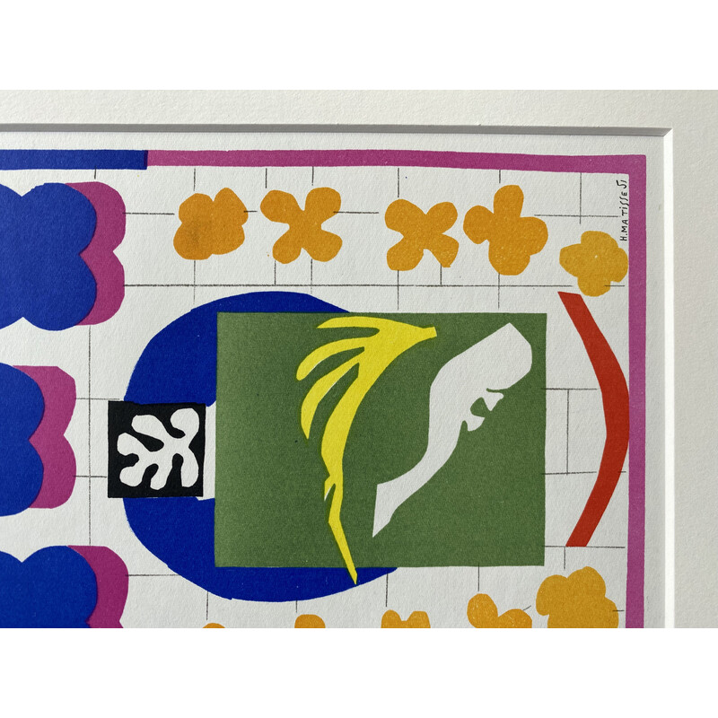 Vintage "Poissons Chinois" litho door Henri Matisse, 1958s