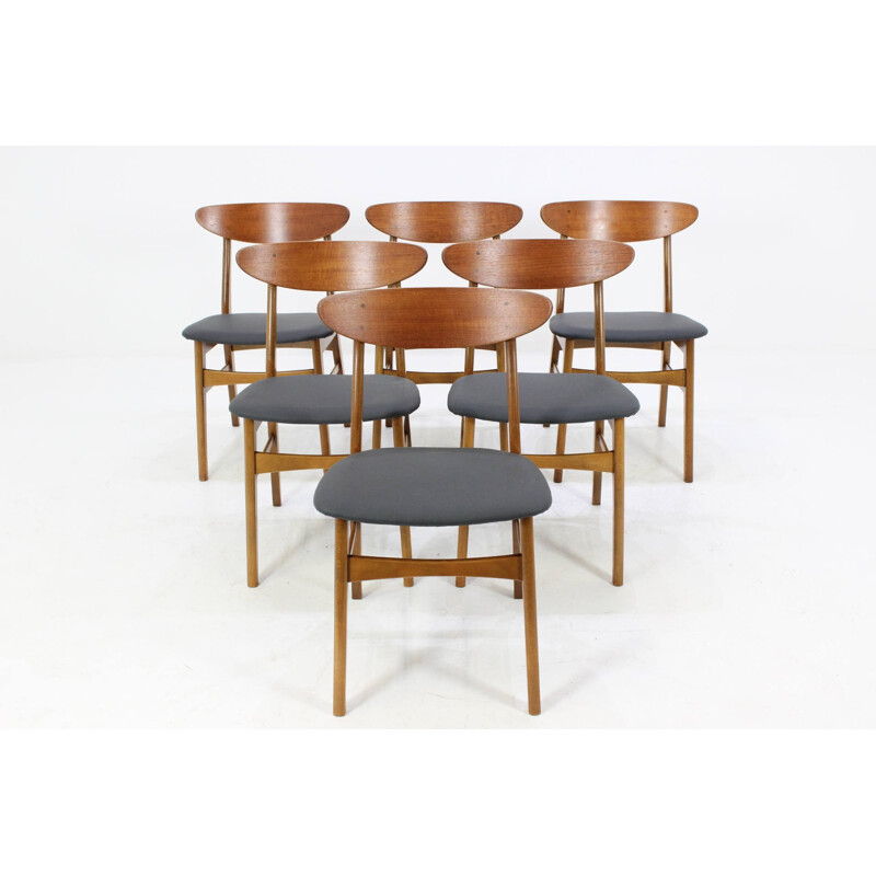 Set of  6 Farstrup Denmark Danish chairs - 1960s