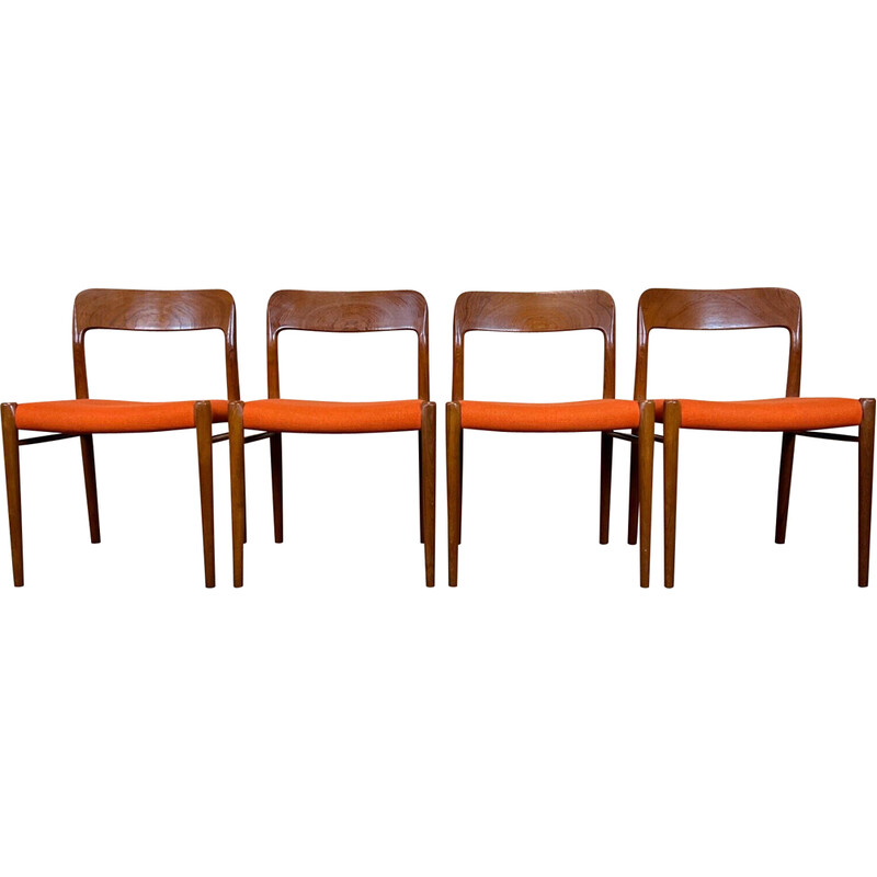 Set of 4 vintage teak dining chairs by Niels O. Möller for J.l. Moller's, 1960s-1970s