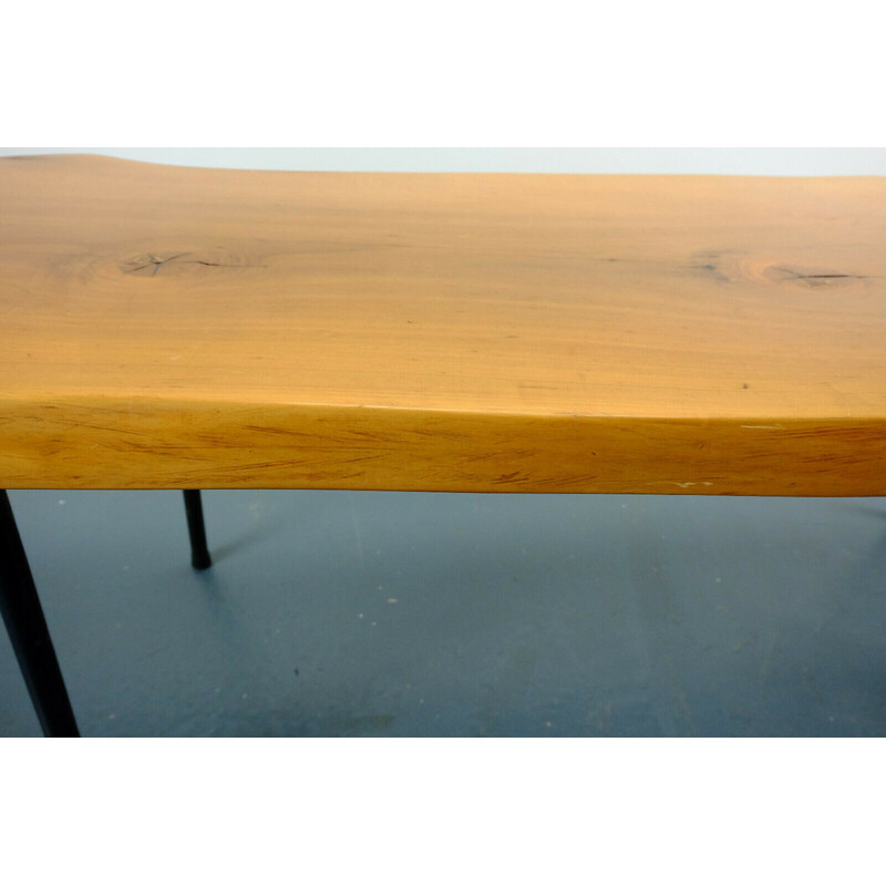 Vintage coffee table in solid cherry wood, 1950