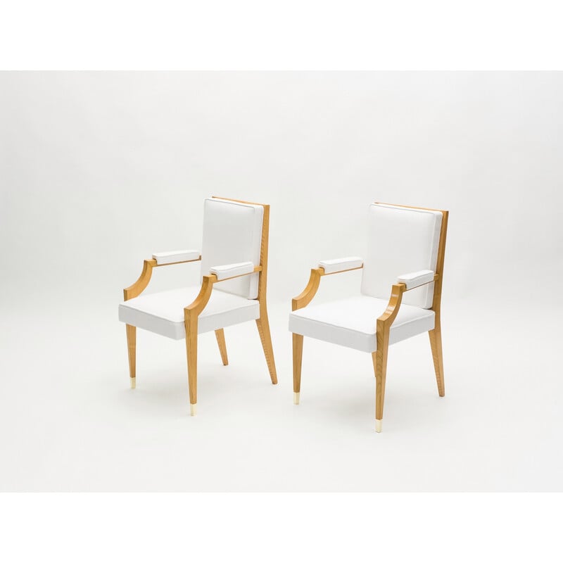 Paire de fauteuils vintage en frêne d’André Arbus, 1940