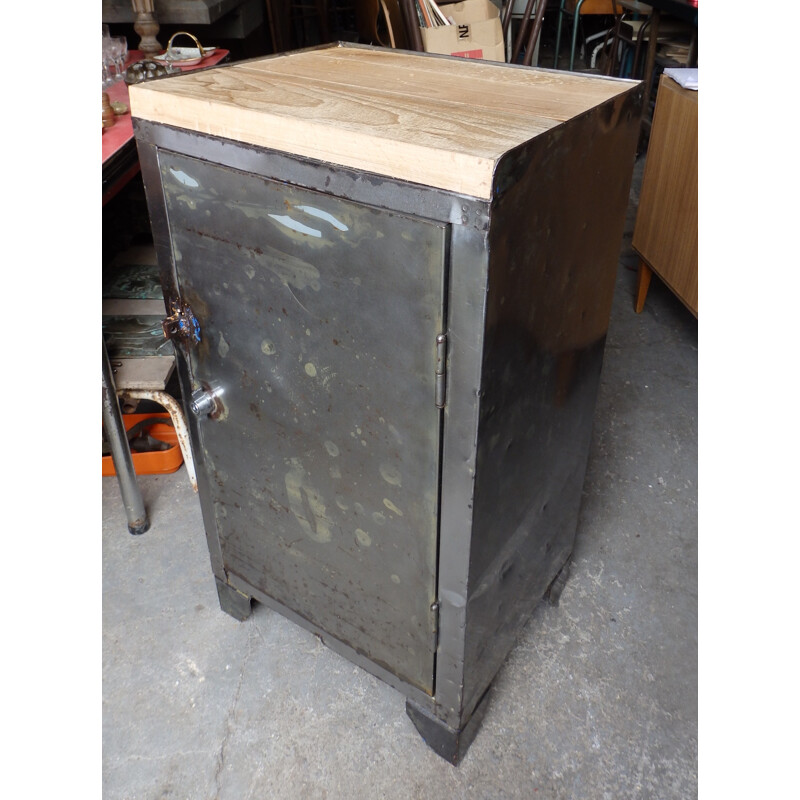Brushed metal storage box - 1950s