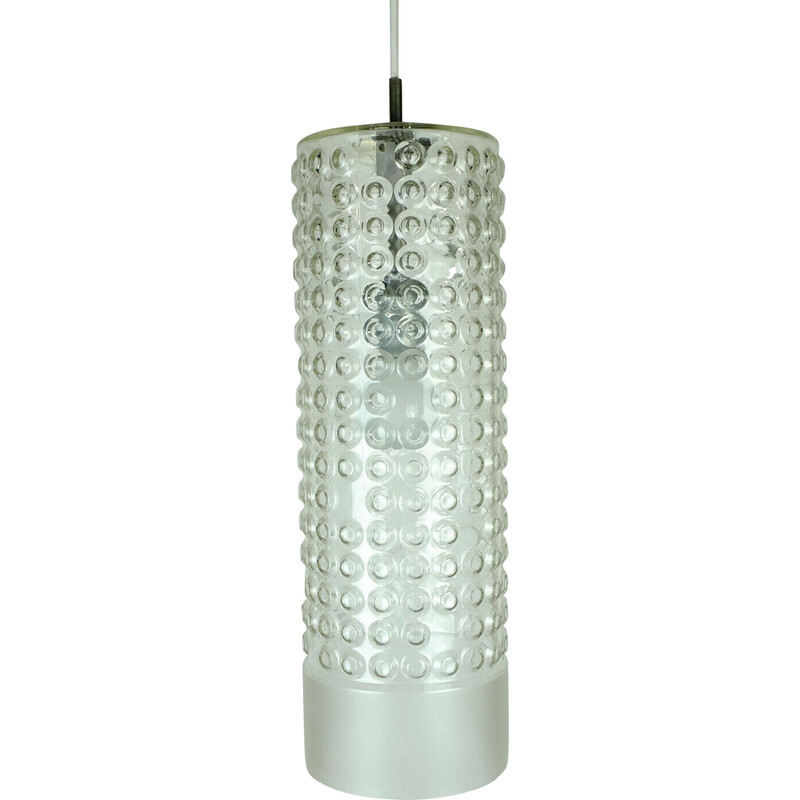 Vintage bubble glass pendant lamp by Rolf Krueger for Staff Leuchten, 1967