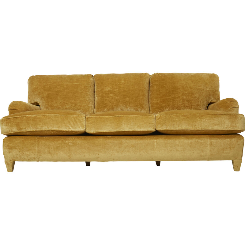 Vintage Art Deco sofa in linen velvet by Jean-Michel Frank, 1935s