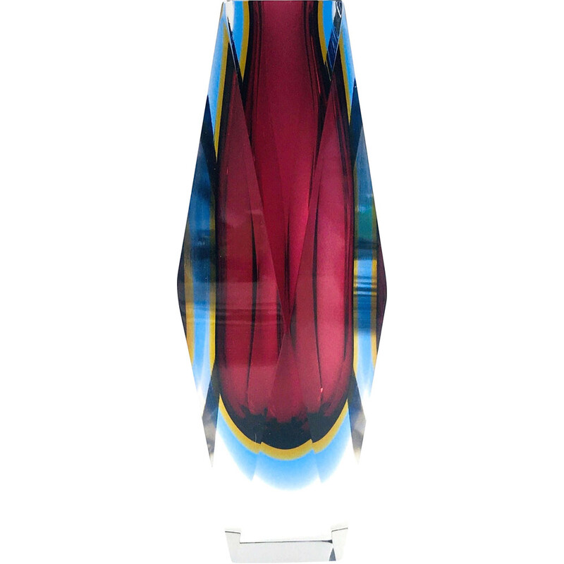 Mid-century Sommerso Murano glass vase by Flavio Poli for Alessandro Mandruzzato, Italy 1960s