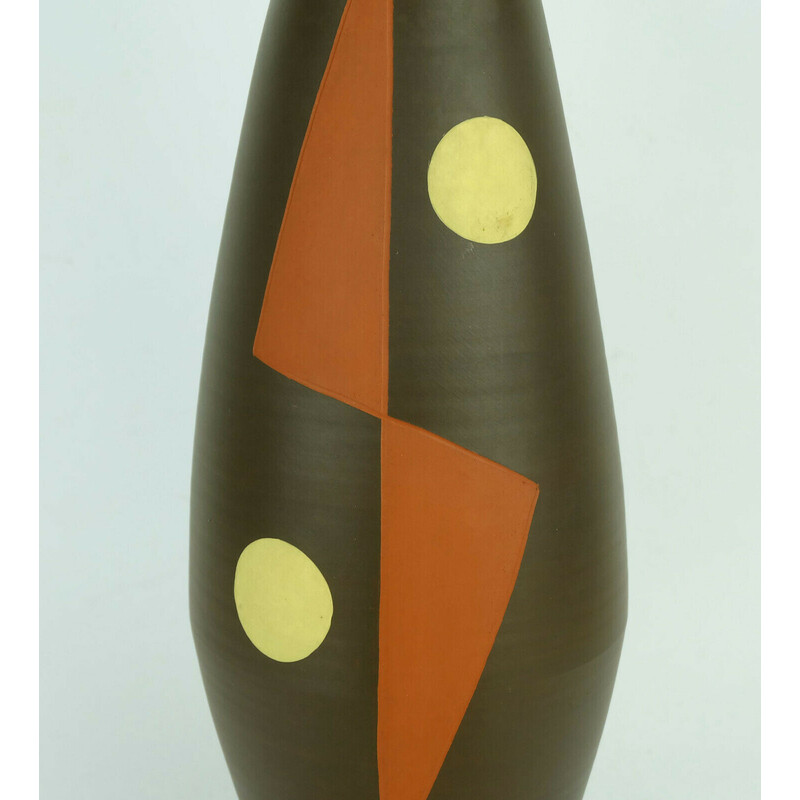 Vase vintage en céramique modèle 124/35 de Wendelin Stahl, 1950