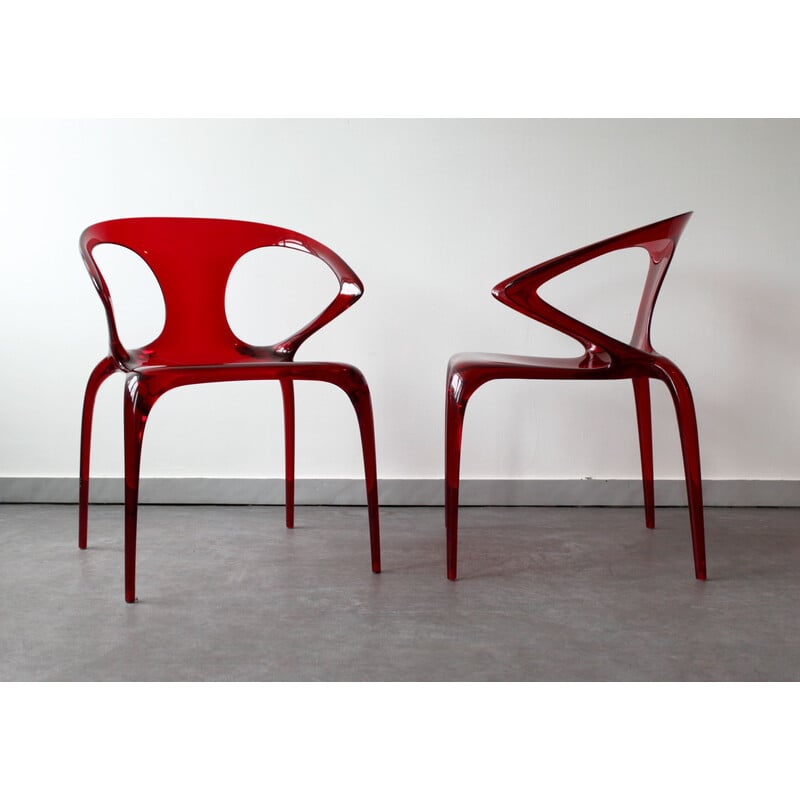 Paire de chaises vintage Ava en polyamide par Song Wen Zhong pour Roche Bobois