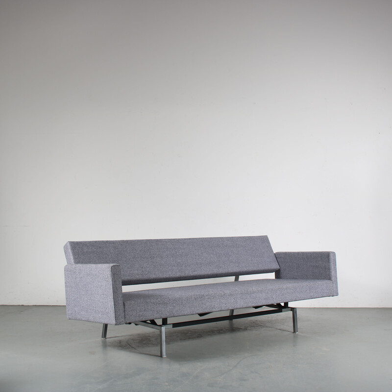 Vintage lacquered metal 3-seater sofa by Martin Visser for ‘t Spectrum, Netherlands 1960s