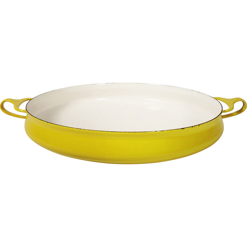 Grande sauteuse jaune vintage Dansk - 1960