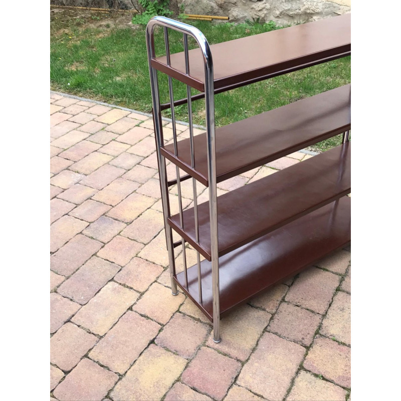 Vintage Bauhaus metal bookcase, 1920s