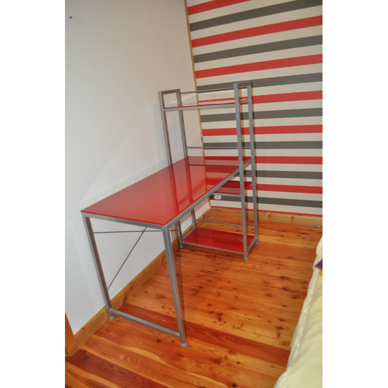 Vintage Bauhaus desk with chair and metal cabinet