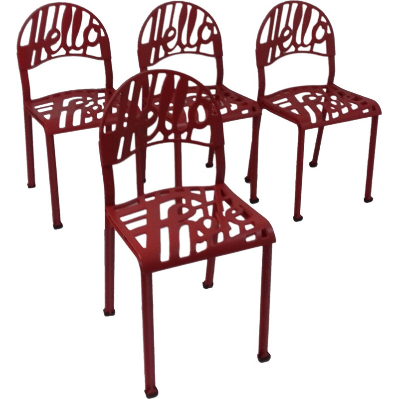 Set of 4 Artifort "Hello There" chairs, Jeremy HARVEY - 1960s