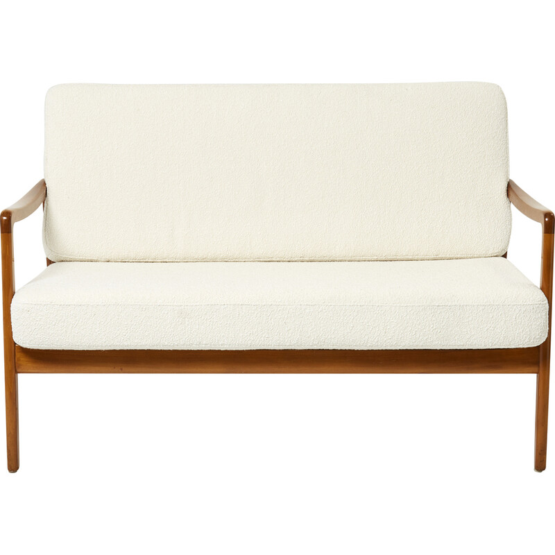 Vintage Danish curly wool sofa model Fd 109 by Ole Wanscher for France and Son, 1960s