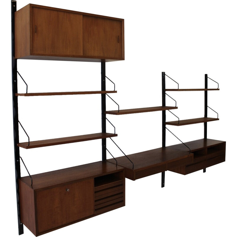 Cado teak wall unit, Poul CADOVIUS - 1960s