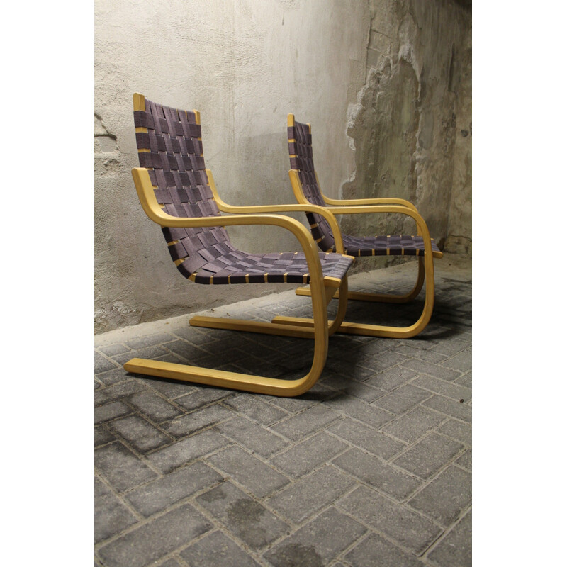 Artek "406" set of two lounge chairs, Alvar AALTO - 1980s