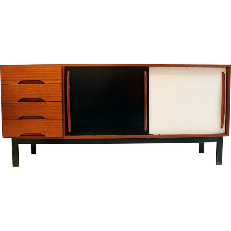 Sideboard with sliding doors and drawers, Charlotte PERRIAND - 1950s