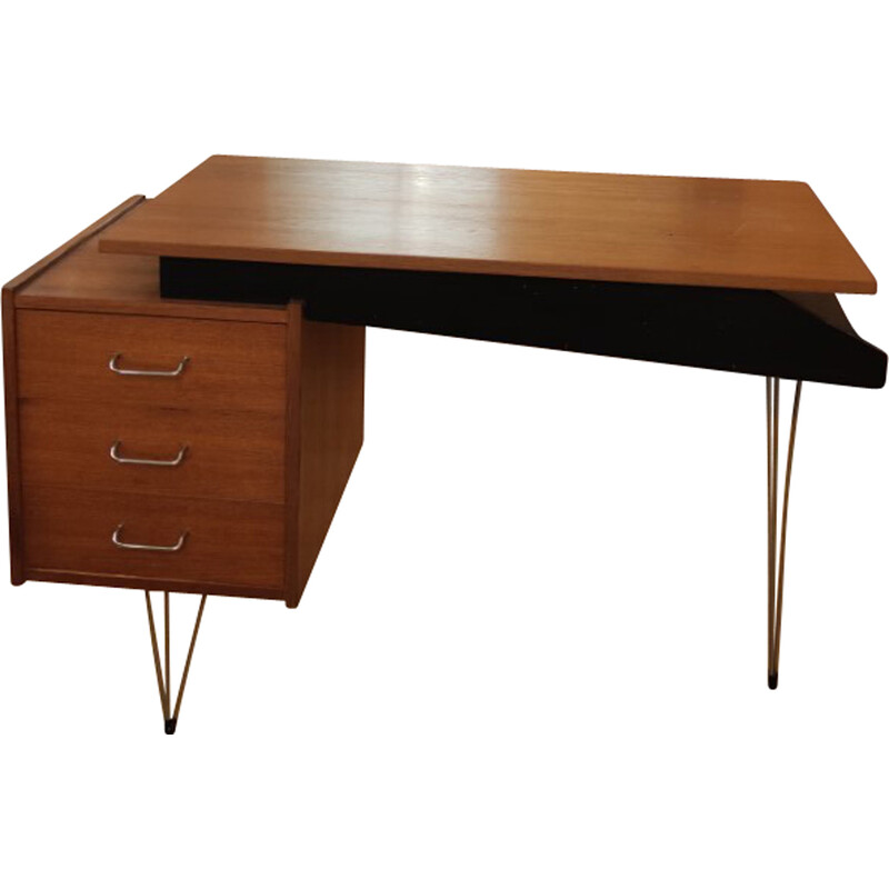 Vintage oakwood desk by Cees Brackman for Pastoe, 1950-1959s