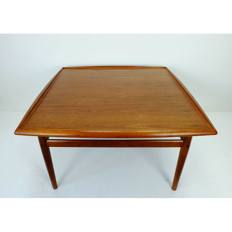 Vintage teakhouten salontafel van Grete Jalk, Denemarken 1960s