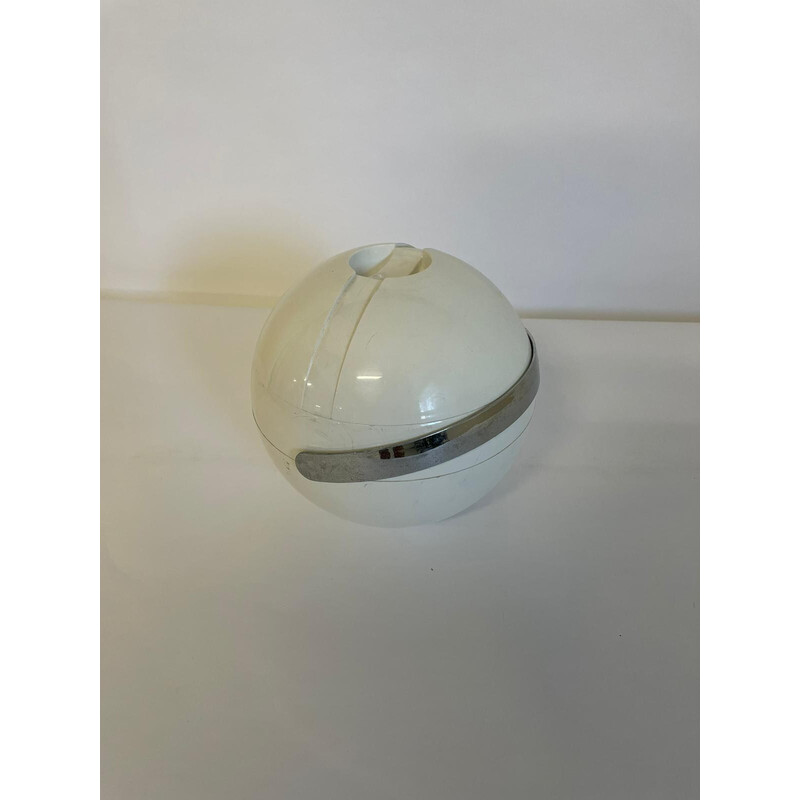 Hielera blanca vintage en forma de bola de Paolo Tilche para Guzzini, Italia años 80