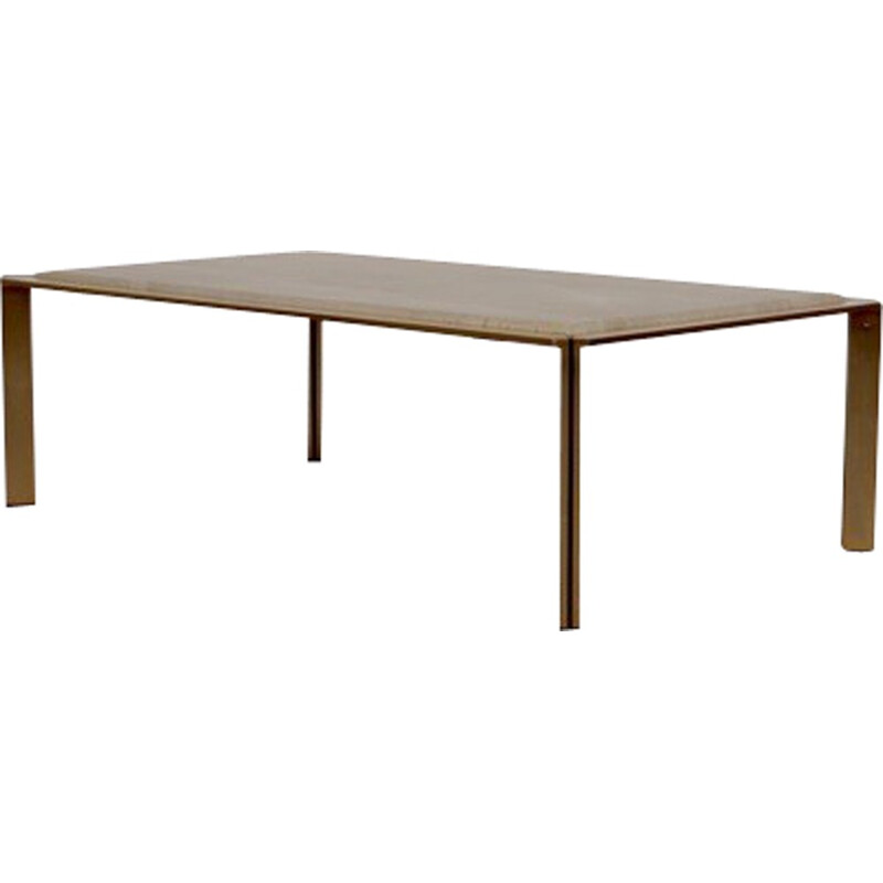 Artelano coffee table in reconstructed stone and gilded metal - 1970s