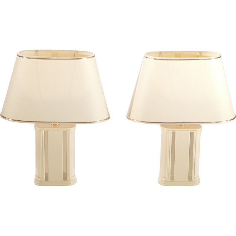 Pair of Maison Roméo small bedside lampes, Jean Claude MAHEY - 1970s