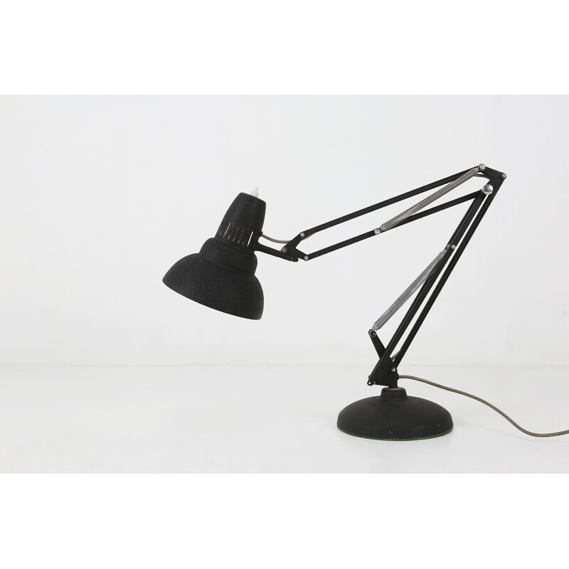 Vintage zwarte industriële bureaulamp, 1930