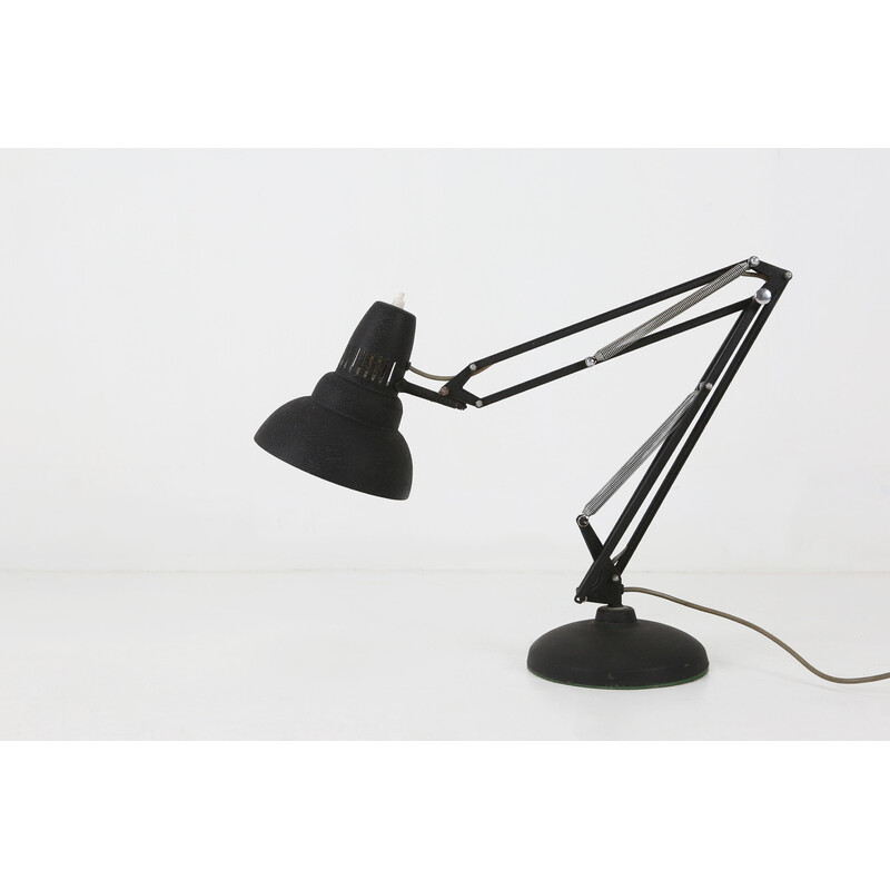 Vintage black industrial desk lamp, 1930s
