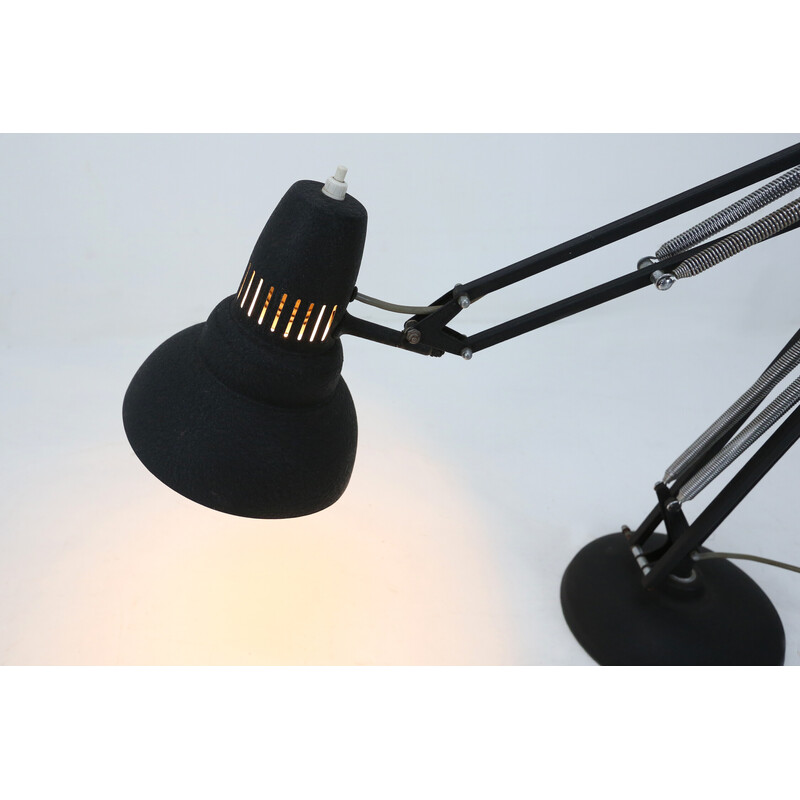 Vintage black industrial desk lamp, 1930s