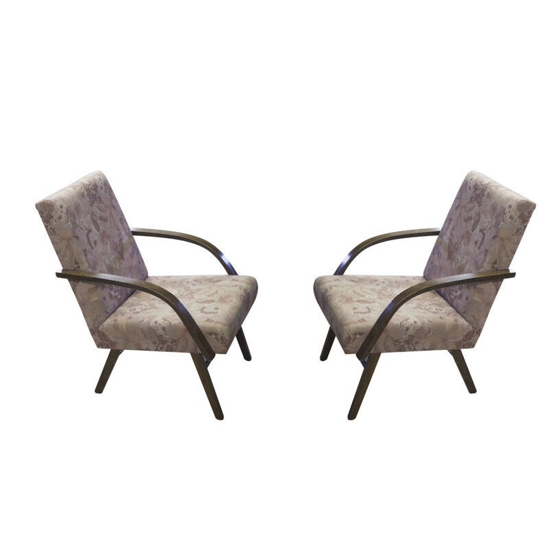 Pair of comfortable armchairs, Czechoslovakia, 1960