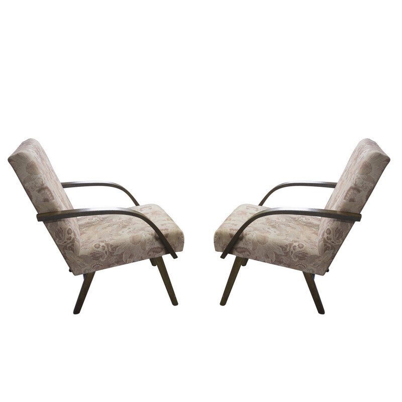 Pair of comfortable armchairs, Czechoslovakia, 1960