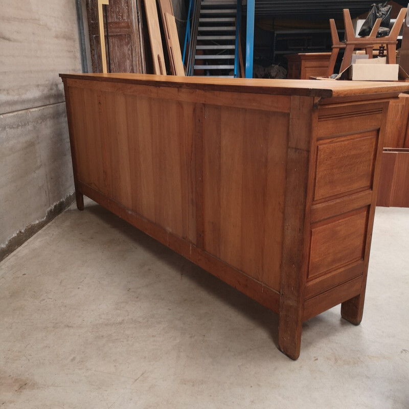 Vintage oakwood sideboard with 4 doors, 1950