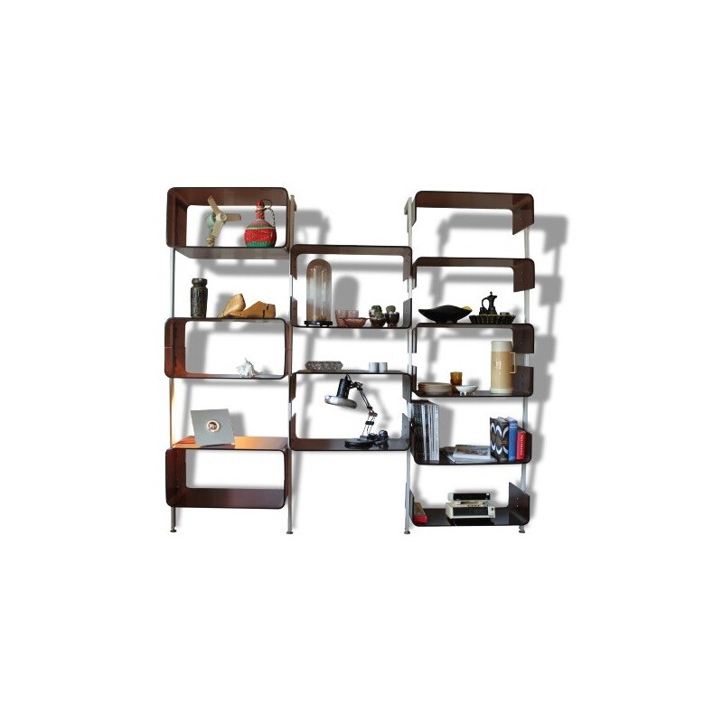 Bookcase with shelves in plexiglas - 1970s